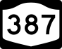 New York State Route 387 marker