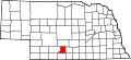 State map highlighting Gosper County