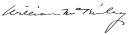 Cursive signature in ink
