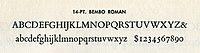 The upright type of Bembo