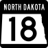 North Dakota Highway 18 marker