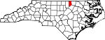 State map highlighting Vance County