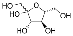 Skeletal Structure of Cyclic D-Fructose.svg