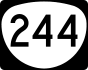 Oregon Route 244 marker