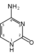Cytosine chemical structure.svg