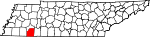 State map highlighting McNairy County