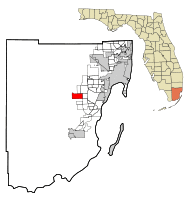 Location in Miami-Dade County and the state of Florida