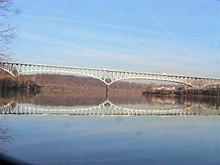Homestead Grays Bridge river reflection.jpg