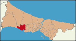 Location of Büyükçekmece in Istanbul