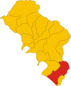 Massa within the province of Massa and Carrara