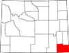 State map highlighting Laramie County