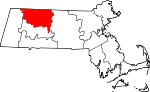 State map highlighting Franklin County