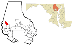 Location of Reisterstown, Maryland