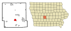 Location of Adel, Iowa