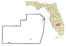 Location in Glades County and the state of Florida