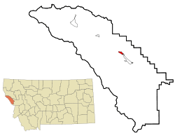 Location of Superior, Montana