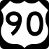 U.S. Route 90 marker