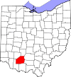 State map highlighting Highland County