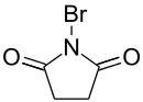 Skeletal formula of N-bromosuccinimide