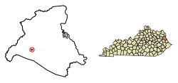 Location in Lawrence County, Kentucky