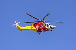 Northern NSW Helicopter Rescue Service Limited (VH-ZXB) Finmeccanica S.P.A AW139 arriving at Wagga Wagga Airport.jpg
