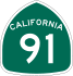 State Route 91 marker