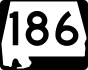 State Route 186 marker