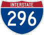 Interstate 296 marker