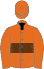 Orange, brown hoop