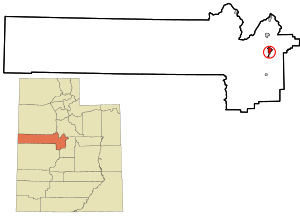Location in Juab County and state of Utah