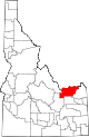 State map highlighting Clark County