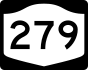 New York State Route 279 marker