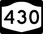 New York State Route 430 marker