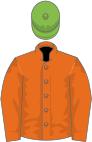 Orange, light green cap