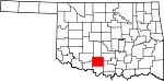 State map highlighting Stephens County