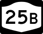 New York State Route 25B marker