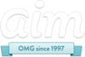 AIM's logo introduced in December 2011, replacing the earlier "running man" mascot