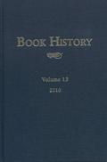 Cover of "Book History" volume 13 (2010)