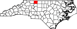 State map highlighting Stokes County