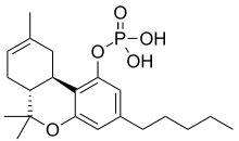 Skeletal formula of THC-O-phosphate