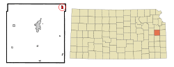 Location within Franklin County and Kansas