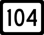 West Virginia Route 104 marker