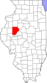 Fulton County's location in Illinois