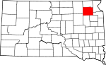 State map highlighting Day County