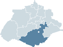 Location of Aguascalientes within the state