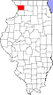 State map highlighting Carroll County