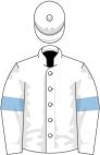 White, light blue armlets