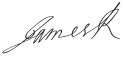 James II and VII's signature