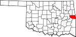 State map highlighting Sequoyah County