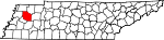 State map highlighting Gibson County